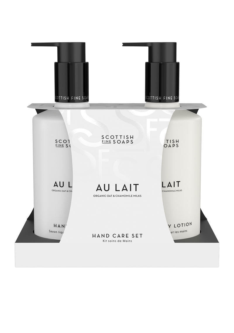 An image of the Scottish Fine Soaps Au Lait Hand Care Set (2x300ml Pump Bottles)