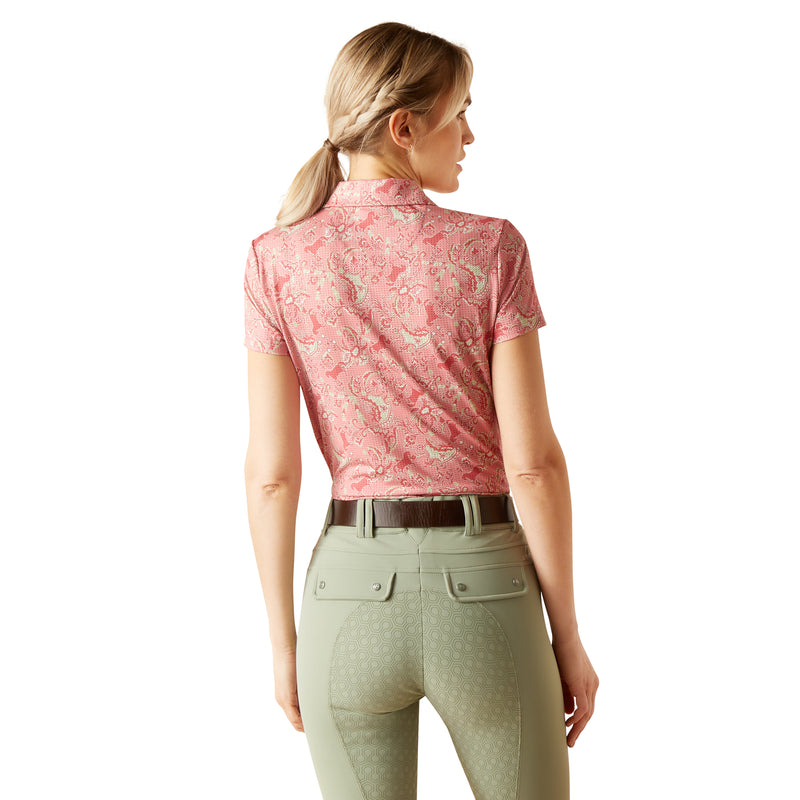 An image of the Ariat Motif Short Sleeve Polo
