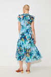 An image of the Suncoo Calipso Print Tiered Midi Dress