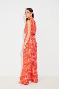 An image of the Suncoo Jairo Sun Print Wide-Leg Pants