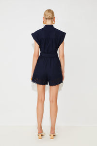 An image of the Suncoo Bianca Embroidered High-Waisted Shorts