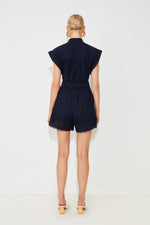 An image of the Suncoo Bianca Embroidered High-Waisted Shorts