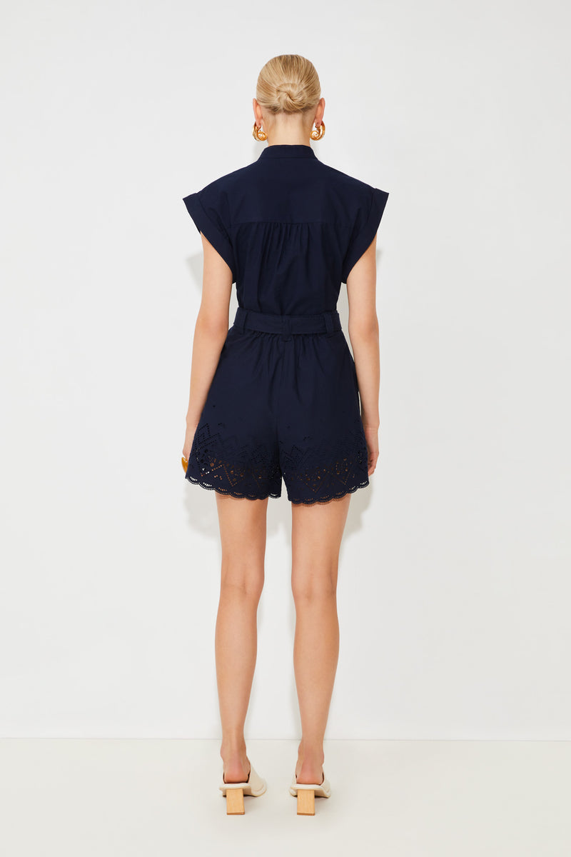 An image of the Suncoo Bianca Embroidered High-Waisted Shorts