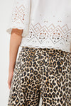 An image of the Suncoo Linda Short Embroidered Blouse
