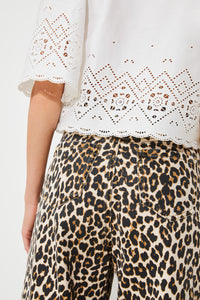 An image of the Suncoo Linda Short Embroidered Blouse