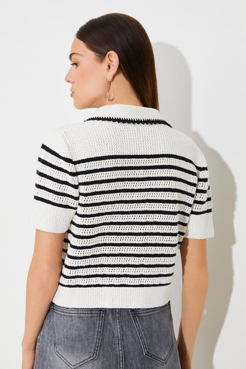 An image of the Suncoo Pabloni Short Striped Jumper