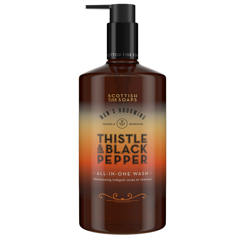 An image of the Scottish Fine Soaps Men's Grooming All In One Wash 500ml Pump Bottle