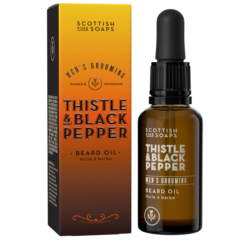 An image of the Scottish Fine Soaps Men's Grooming Beard Oil 30ml in Carton