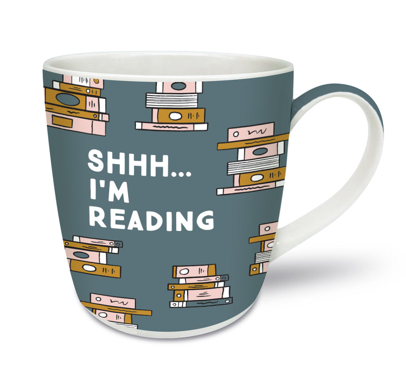 An image of the Smiling Faces Shhh I'm Reading - Mug