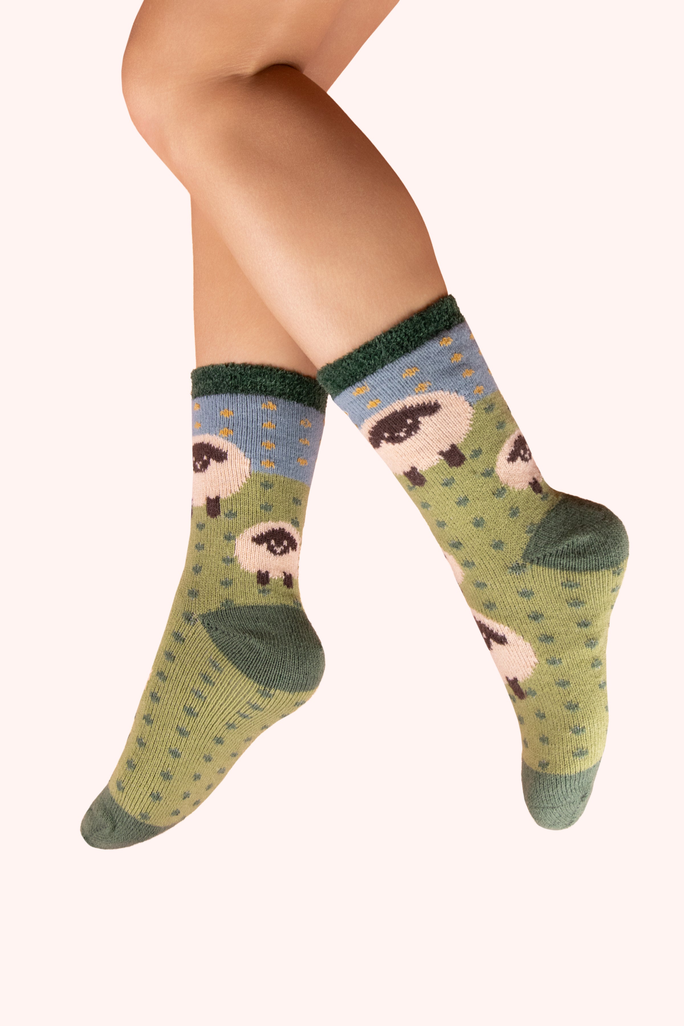 An image of the Powder Cosy Sheep Cosy Socks