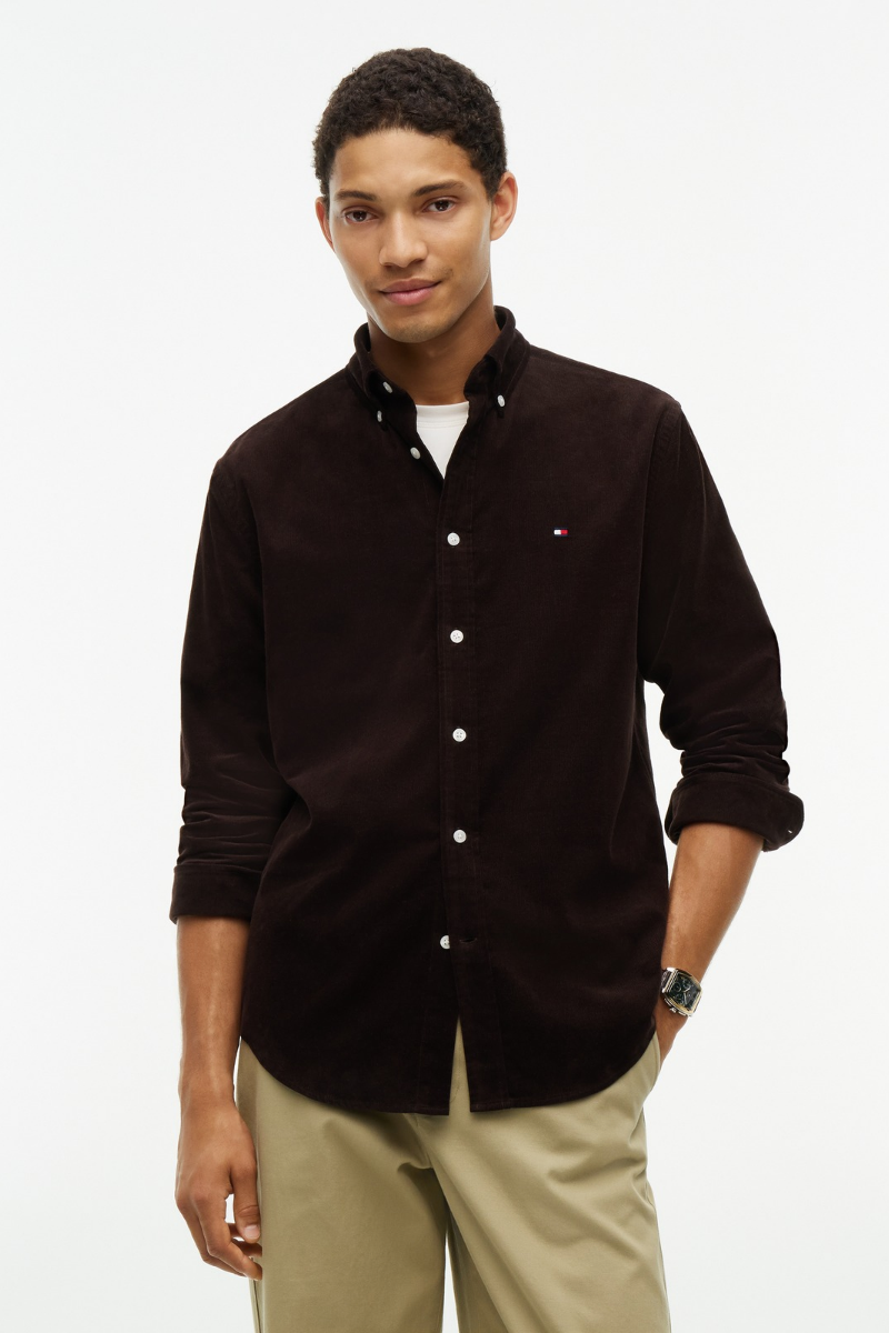 Solid Corduroy Regular Fit Shirt