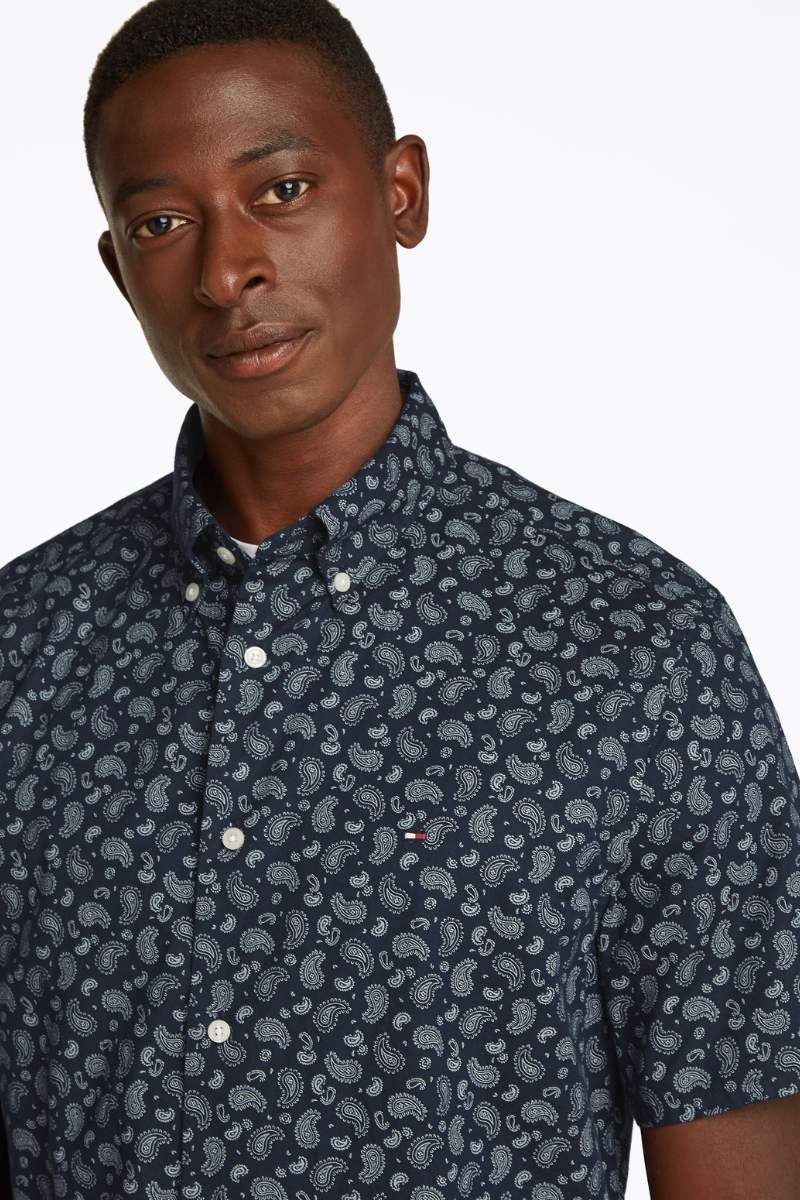 Cotton Linen Paisley Shirt