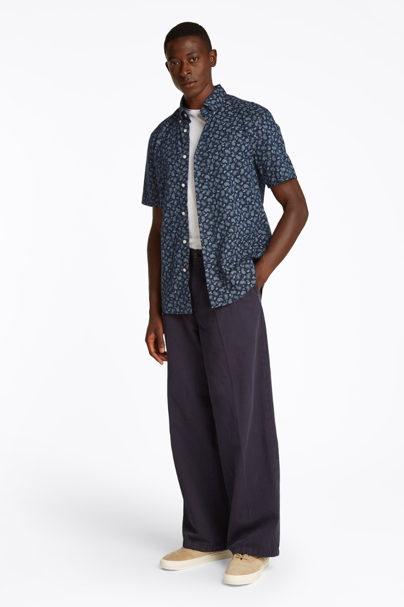 Cotton Linen Paisley Shirt