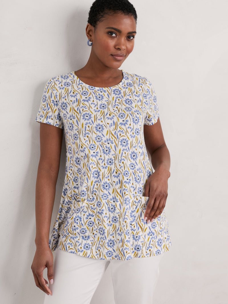 An image of the Seasalt Short Sleeve Drawing Book Top
