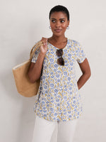 An image of the Seasalt Short Sleeve Drawing Book Top
