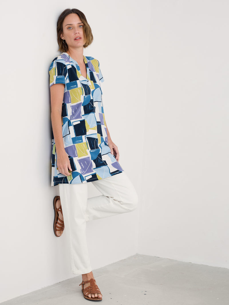 An image of the Seasalt Short Sleeve Wreathe Tunic