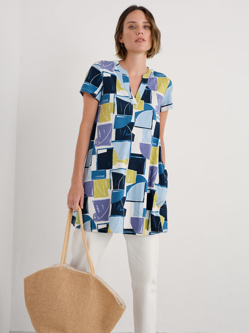 An image of the Seasalt Short Sleeve Wreathe Tunic