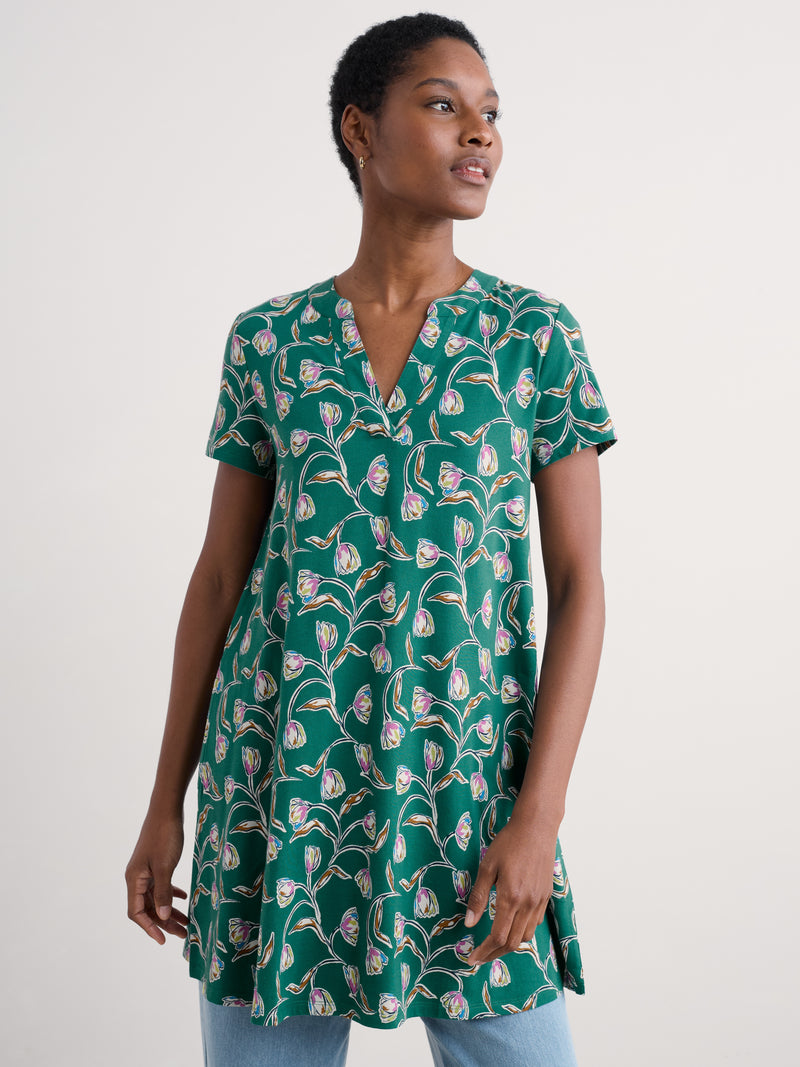 An image of the Seasalt Short Sleeve Wreathe Tunic