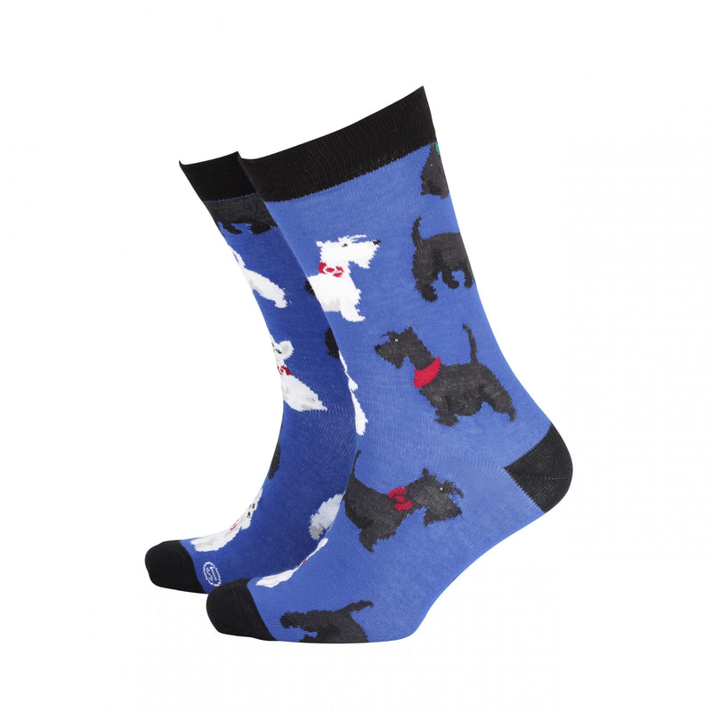 An image of the Smiling Faces Scottie Dog - Bamboo Socks