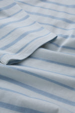 Seasalt Sailor Top. A relaxed fit top with 3/4 length sleeves, boat neck, and blue striped pattern.