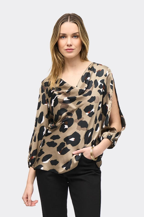 An image of the Joseph Ribkoff Animal Print Top