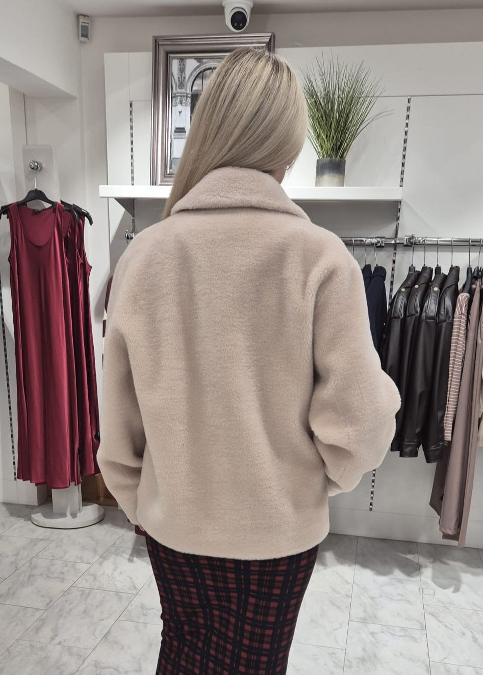 An image of the Marella Sbotto Natural Faux-Fur Jacket