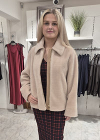 An image of the Marella Sbotto Natural Faux-Fur Jacket