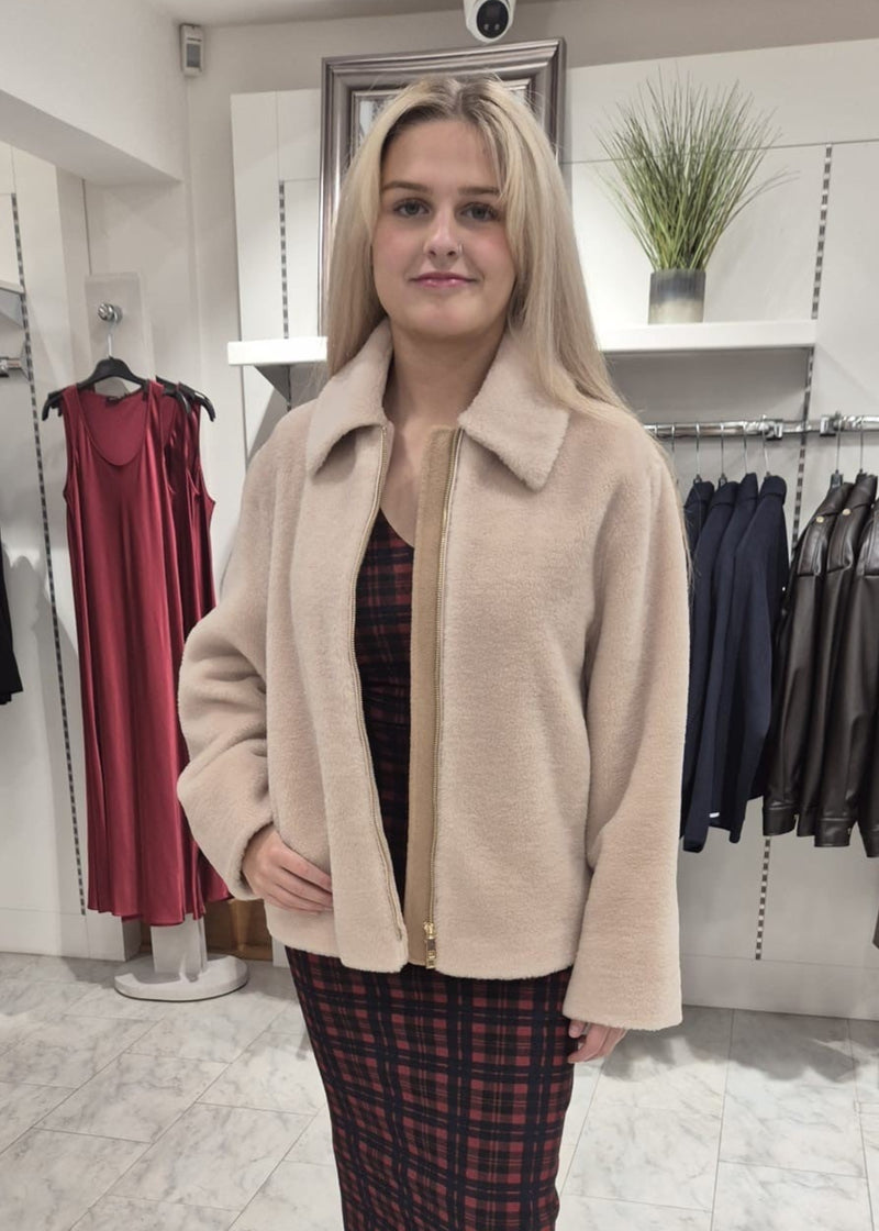 An image of the Marella Sbotto Natural Faux-Fur Jacket