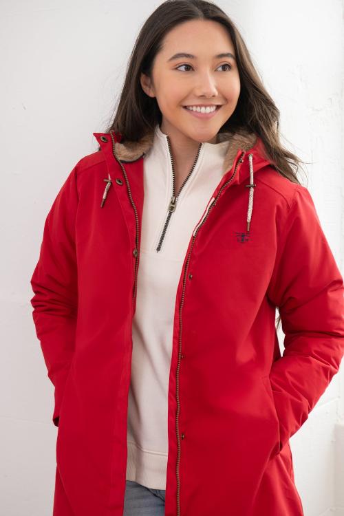 An image of the Lighthouse Scarlet Ladies Coat