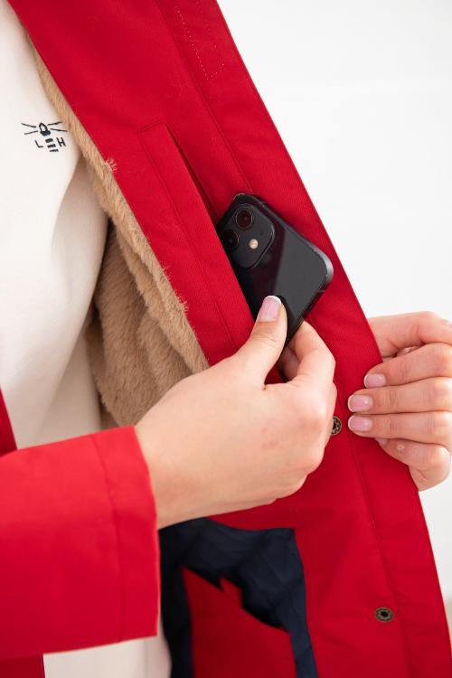 An image of the Lighthouse Scarlet Ladies Coat