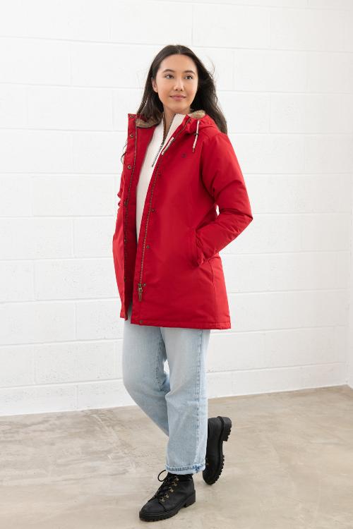 An image of the Lighthouse Scarlet Ladies Coat