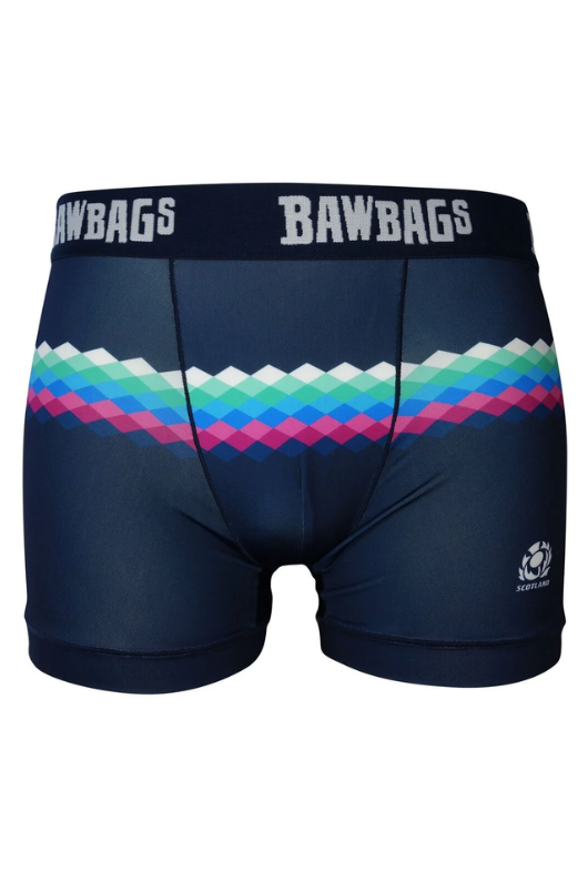 An image of the Bawbags Scottish Rugby Landscape Cool De Sacs featuring a colourful print.
