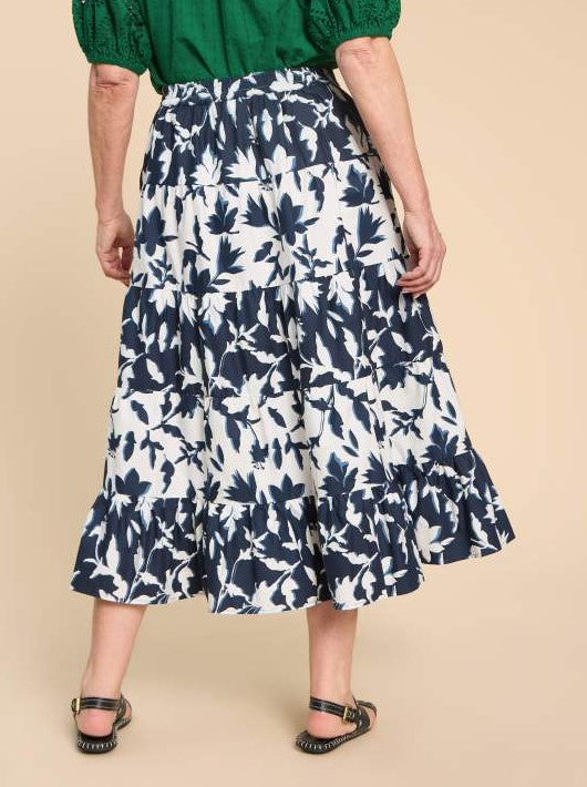 An image of the White Stuff Mayra Print Midi Skirt