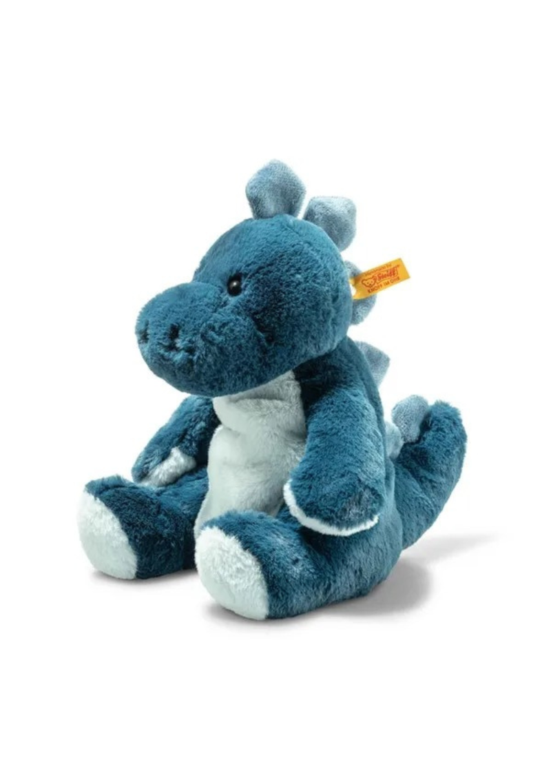 An image of the Steiff Spott Dinosaur 28 Petrol/Ice Blue