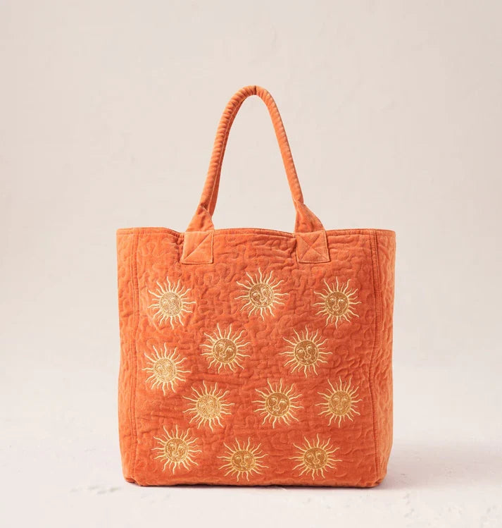 Sun Goddess Velvet Tote