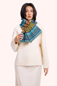 Fair Isle Scarf - Teal