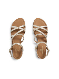 Fairfax & Favor St Ives Sandal Gold Leather