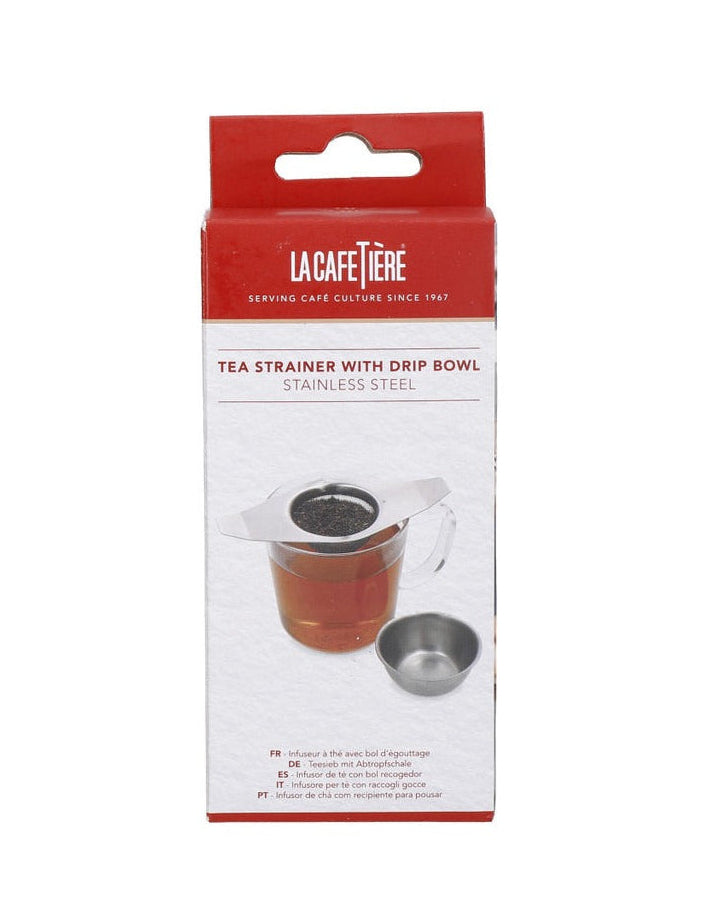 An image of the La Cafetière Double Handled Tea Strainer Stainless Steel