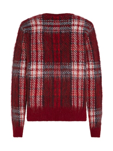 An image of the Tommy Hilfiger Tartan Check V-Neck Cardi