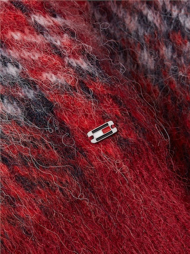 An image of the Tommy Hilfiger Tartan Check V-Neck Cardi