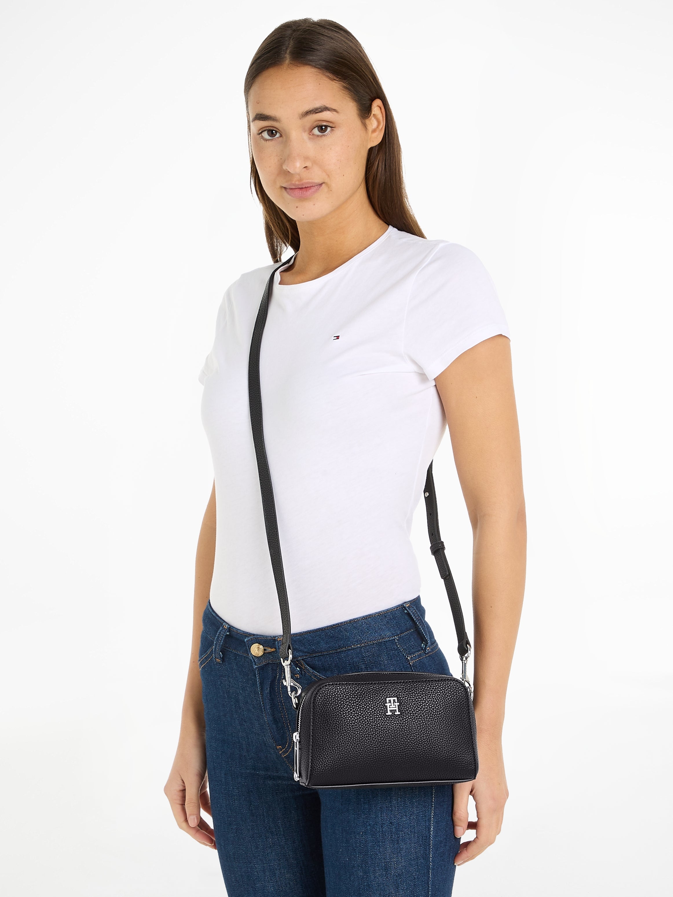 An image of the Tommy Hilfiger Emblem Crossover Bag