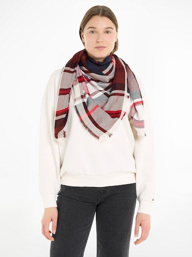 An image of the Tommy Hilfiger Check Large Square Scarf