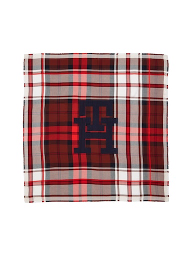 An image of the Tommy Hilfiger Check Large Square Scarf