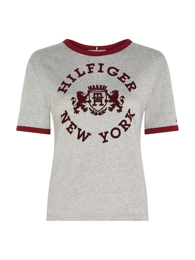 An image of the Tommy Hilfiger Varsity Flock Top