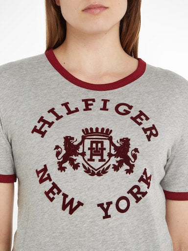An image of the Tommy Hilfiger Varsity Flock Top