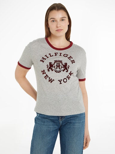 An image of the Tommy Hilfiger Varsity Flock Top