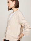 An image of the Tommy Hilfiger Pure Wool Oversized V-Neck Cardigan