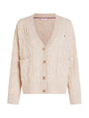 An image of the Tommy Hilfiger Pure Wool Oversized V-Neck Cardigan