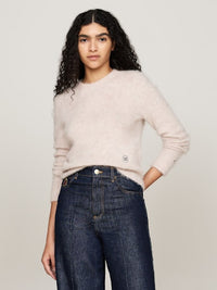 An image of the Tommy Hilfiger Alpaca Blend Crew Neck Jumper