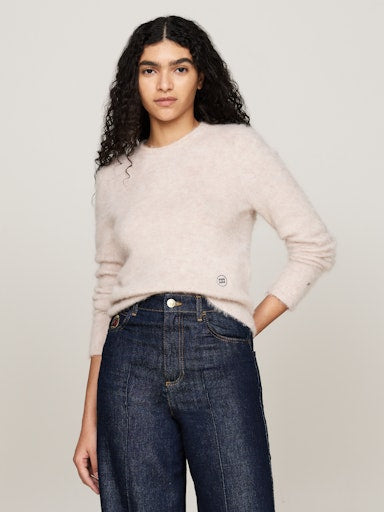 An image of the Tommy Hilfiger Alpaca Blend Crew Neck Jumper